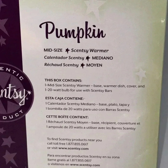 Scentsy Authentic Fragrance Wax Warmer Fall/Thanksgiving/Halloween PUMPKIN - Picture 5 of 11